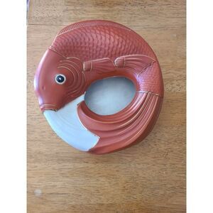 Vintage Koi Fish Neiman Marcus Porcelain Bonsai Planter Ikebana Vase *No Frog